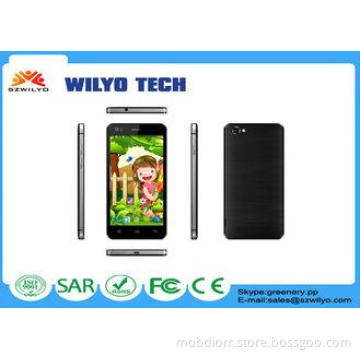 WI6 White 5 Inch Screen Smartphones MT6582 Quad Core WCDMA